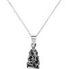 81stgeneration Collana in Argento 925 con Ganesha Seduto per Donna | Ciondolo in Argento Sterling Raffigurante il Dio Elefante Indù | Amuleto Spirituale per la Protezione