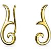 Bling Jewelry Orecchini A Pergamena Tribali Minimalisti Con Orecchio A Pergamena Per Donne Per Adolescenti In Argento Sterling Placcato Oro 14 Carati