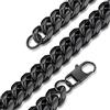 GoldChic JEWELRY Collana nera uomo Catena uomo cubana Miami grossa da 14 mm, collana uomo placcato nero per uomo e donna catena cubana 76cm regalo per papà