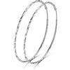 VONALA Cerchio in argento Sterling 925 orecchini a cerchio per le donne Girls 20 30 40 50 60 mm e Argento, colore: Silver, cod. W-GNE1147-20