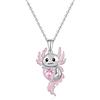 Fryneauy Axolotl Collana S925 Argento Sterling Gioielli Axolotl Ciondolo Axolotl per le donne Gioielli Animali Carino Regalo per Moglie Figlia Collane per Donne