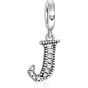 NINGAN Ciondolo Lettera A-Z, Bracciale in Argento 925 Charm Adatto per le donne Collana Ciondolo Lettera Zirconia Cubica Quadrata Lucida, Regalo di Compleanno
