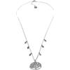 VLNET ® | Vestopazzo collana lunga con albero della vita e foglie | placcata in argento | Nickel tested | lavorazione artigianale