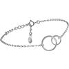 Turmalina by martina tormalina - Bracciale in argento sterling 925, con catena a maglie con dettaglio a doppio cerchio, lunghezza 16 più 3 cm di estensore della marca di gioielli tormalina by Martina