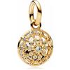 MSPOVOF Dorato Charm,S925 perline in argento sterling, per bracciali e collane, regalo di gioielli per donne