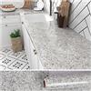 VEELIKE Carta da Parati Granito Grigio Carta Adesiva Marmo Granito Pellicola Autoadesiva per Cucina Impermeabile Controsoffitto Rivestimento Paraschizzi Pellicola Adesiva Decorativa Bagno 40cm x 300cm