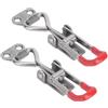 Walfront 2 Pezzi Morsetto a Levetta Rapido, Toggle Morsetto Regolabile, Chiusura a Leva in Acciaio Inossidabile 304 Hasp Clip Clamp Attrezzo Manuale a Fibbia Rapido