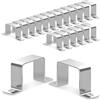 sturiz 20 Pezzi 20x20 mm Quadrato Tubo Morsetto Staffa a U in Acciaio Inox 304 a Forma di U Puntone Connettore Staffa Tubo Fibbia Morsetto Cavo per Porte d'Ingresso Finestre e Tubi Vari