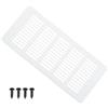 PATIKIL 9 x 4 Pollici Copertura Ventola d'Aria per Porta, 1Pz Griglia Ventilazione Alluminio Resistente con Finestre a Persiana e Viti Montaggio per Armadio Porta Guardaroba, Argento