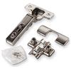 SOTECH Set di 6 cerniera a scodellino T45 110° battuta d'angolo con montaggio rapido e serranda incl. piastra a croce, viti e coperchio