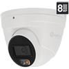 SAFIRE SMART TELECAMERA IP TURRET 20MT IR E LED BIANCO 8MP CON POE CMOS E MICROFONO 2,8MM SSB1-VISSF-IPT020A-8B1-DL