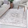 Green Decore Vernal Sierra - Tappeto antiscivolo, lavabile in lavatrice, non perde peli, per soggiorno, camera da letto, sala da pranzo, corridoio, cucina, animali domestici, grigio/blu/bianco, 152 x 213 cm