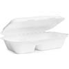 - Contenitore asporto con coperchio biodegradabile 2 scomparti - 1000ml - 24,5x15,8x6 cm - NO PFAS