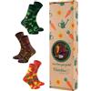 Rainbow Socks - Donna Uomo Divertenti Giardino Calze - 3 Paia - Girasoli Annaffiatoio Carota - Taglia 41-46