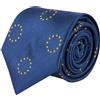 King & Priory Cravatta ricamata a spina di pesce blu navy dell'Unione Europea