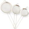 PARENCE - Set di 3 setacci in acciaio inox - rete fine per cottura, cottura e filtrazione - Ø 10 cm / 8,5 cm / 7 cm