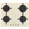 SMEG PV864PO, Piano cottura a gas COLONIALE, Cream glass (brass finish)
