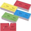 Nezyo Blocchetti Numerati da 1 a 400 Biglietti Numeri Sorteo Comandano con Numeri Bigliettini a Doppio Blocco Num 10x5 cm per Guardaroba Riffa Eventi Feste Fiere(Colore Classico)