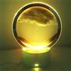 Neioaas - Lampada da tavolo con arte in sabbia mobile, lampada 3D con paesaggio marino profondo, lampada da scrivania con movimento di sabbia a 7 colori che cambiano, luci a clessidra 3D a rotazione