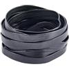 GORGECRAFT 5mx8mmx1mm Strisce di Pelle Ripiegabili Strisce di Pelle Nera A Doppia Piega Cordoncino Piatto in Pelle di Agnello Bordo in PU Filo Intrecciato Artigianato Creazione di Gioielli Utensili