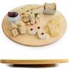 Lazy Susan Piatto Girevole da Cucina 50-100cm Vassoio Girevole Rotondo in Vetro Temperato Girevole a 360º Giradischi per Tavolo da Pranzo Piatto da Portata da Tavolo Trasparente Piatto di Servizio(60c