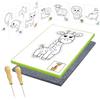 Lifuncren 2 Pezzi Punteruolo e Tappetino per Bambini Kit 20 x 15 cm, Punteggiare Kit, Bambino Tappetino Feltro per Bambini Tappetini Feltro per Punteruoli Cucito e Fai da Te (2 Colori - Tema animali)