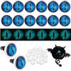 PH PandaHall 20 pezzi Occhi di sicurezza luminosi 16 mm Occhi di drago Cabochon per creare animali di peluche all'uncinetto per Halloween.