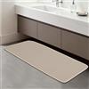 Gugxiom Tappeto da bagno, 40 x 120 cm, grande tappetino da bagno, con lato in gomma antiscivolo, superficie tessuta, lavabile, adatto per bagno, docce e lavanderia
