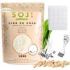 Soj! - Cera per candela - Cera di soia vegetale per la creazione/fai da te di candela, riempimento candela | Qualità superiore | 1KG (1,8KG + 20 fili)