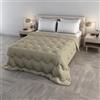 Italian Bed Linen Trapunta Invernale WaterWashed Matrimoniale 250x250 cm, Made in Italy, Piumone Imbottito 300gr, Coperta Lavabile NO STIRO - colore SABBIA