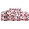 Eddie Bauer - Set di lenzuola per letto matrimoniale, in flanella di cotone, spazzolato per una maggiore morbidezza, arredamento accogliente per la casa, certificato Oeko-Tex (Jolly Trees Red, Queen)