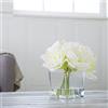 Lavish Home Home 50-139 Pure Garden - Composizione floreale con giglio e vaso di vetro, colore: Crema