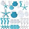 Jetec 26 ornamenti in resina a forma di stella marina, decorazioni, sabbia spiaggia oceano ornamenti natalizi decorazioni per albero di Natale casa matrimonio