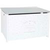WELL HOME MOBILIARIO & DECORACIÓN WELL HOME - Baule portagiochi per bambini in bianco e grigio 58 x 37,5 x 38 cm