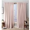 Exclusive Home Velvet HT Tenda a Pannello, Poliestere, Blush, W 52 x L 96 (1 Panels), 2 unità