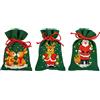 VERVACO Kit Punto Croce Contato SET NATALIZIO DA 3 Sacchetti Bomboniere Da Ricamare Punto Croce ca. 8 x 12 cm Set Fai Da Te Creativo Adulti Ricamo Casa Decorazioni Per Lavoretti Creativi