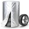 FreeTec Borsa per pneumatici auto, 17 - 22 pollici, protezione per pneumatici 4 pneumatici, protezione solare Oxford 420D, copertura invernale per pneumatici auto (80 x 117 cm)