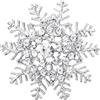 Clearine Diamante Cristalli austriaci Gemma Art Deco Inverno Fiocco di neve Spilla per Donne Trasparente Argento-fondo