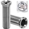 YueJieSelected 2 lavelli a vite cava, vite cava per valvole a cestello, M12 x 40 mm, in acciaio inox, vite cava da 40 mm, adatti per lavelli da cucina, lavelli a cestello, accessori per lavello, argentati