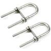 LONGHAO 2 pezzi U bolt M5 Bullone a U Bullone Bulloni a U Acciaio Inossidabile Bullone a U Argento Con Rondella Dado, Utilizzato Per Automobili, Accessori Per Barche, Sartiame a Forma Di U Per Yacht