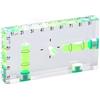 Candeon Mini Livella A Bolla Magnetica, Bolla Livella Piccola Trasparente A Due Direzioni Orizzontale/Verticale Livella Bolla Magnetica Per Roulotte, Mobili, Cornici, Terrazze,95 x 50 x 13mm