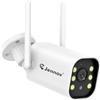 Jennov 5MP Telecamere WiFi Esterno, Telecamera Aggiuntiva, Angolo Ampio Di 120°, Registrazione 24/7, Visione Notturna a Colori, Rilevamento Persona, Solo Jennov WiFi NVR