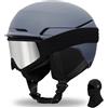 VCOROS Casco da Sci Kit con Occhiali da Sci Passamontagna Casco Sci per Uomo Donna con Cuscinetti Auricolari Rimovibili UV Regolabile Ski Helmet (Bianco Brillante+Maschera da sci+Passamontagna, S)