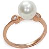 MAYUMI Anello in oro 750 con diamanti e perle