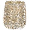 Bizzotto Portacandela Vetro con Brillantini oro D10x12h
