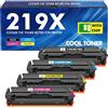 Cool Toner 219A 219X MFP 3302FDW Toner Con Chip: 4-Pack Compatibili per HP 219A 219X per Color LaserJet Pro MFP 3302SDW 3302FDW 3302FDN 3302FDNG 3302SDWG 3302FDWG 3202DN 3202DW W2190X Nero Ciano Giallo Magenta