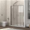 KAMALU Nicchia doccia 160cm doppio scorrevole altezza 180cm | KAM-KNF6000