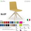 SEIPO SLOT SL0008 Poltrona girevole Quattro piedi in legno tessuto V