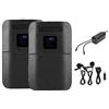 Annadue Microfono a Clip Wireless, Amplificatore Vocale Condensatore Portatile con Altoparlante, Stereo Flessibile per Riunioni con Display LED