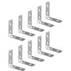 PRIME-LINE MP9221 Angolo angolare, 5,1 cm, struttura in acciaio, zincato, staffa a 4 fori, confezione da 10, Zinco, 2 in